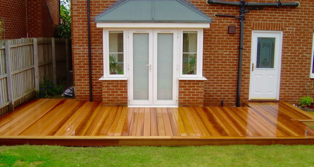 Cedar wood garden decking-decked area-garden-decking-Cedar wood-Middlesbrough-Darlington-Stockton-landscape gardeners -landscaping-decking design