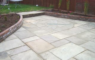 landscapers Stockton-Green-Onion-Landscaping- patio-sandstone-Yarm-Stockton-Dragonfly patio-brick walls-