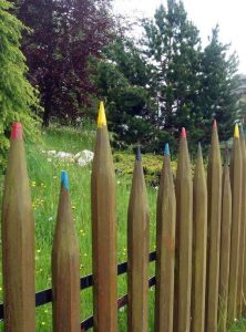 pencil fence, quirky fencing, kids fence, Stockton, Teesside, Landscapers, 