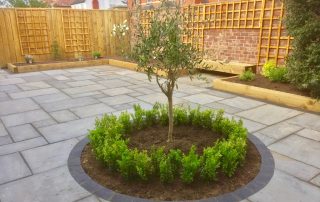 Green Onion Landscaping, Landscaper gardeners, gardeners, garden design, buxus hedging, paving, trellis, brick walls, patio, olive tree, soft landscaping, Teesside, Norton, Stockton, TeesValley, Durham, Ingleby Barwick, North Yorkshire, County Durham, Benches, fencing, decking, paving, patios, sandstone, soft landscaping, planting,