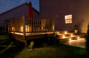 timber, wooden,decking,lights, decking lights. stockton, landscapers, teesside, landscaping, deck, decking, decked area, composite, wooden, timber