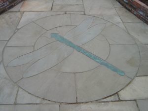 dragonfly-patio-sandstone-paving-Landscapers-Stockton-Yarm-Garden design