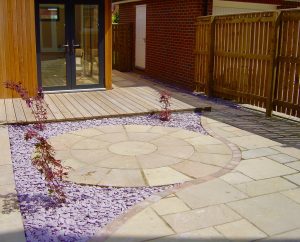 Sandstone-Paving-Patio-Area-Green-Onion-Landscaping-Stockton-Darlington-Landscape- gardeners