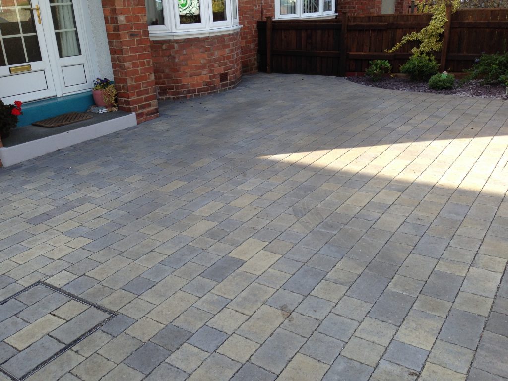 Permeable block paving driveway installation in Hartburn Stockton by Green Onion Landscaping