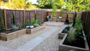 low maintenance gardens, easy garden, sleeper beds, Green Onion landscaping, Landscapers, Stockton, Teesside, Yarm, Darlington, Middlesbrough, Ingleby Barwick