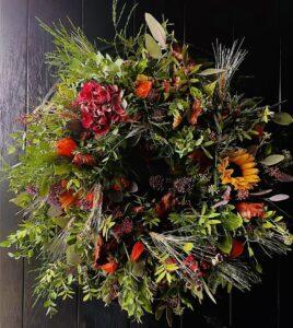 door wreaths, wreaths, all occasions,autumn, summer, spring, fresh foliage, local, green onion landscaping, Stockton, teesside, County Durham