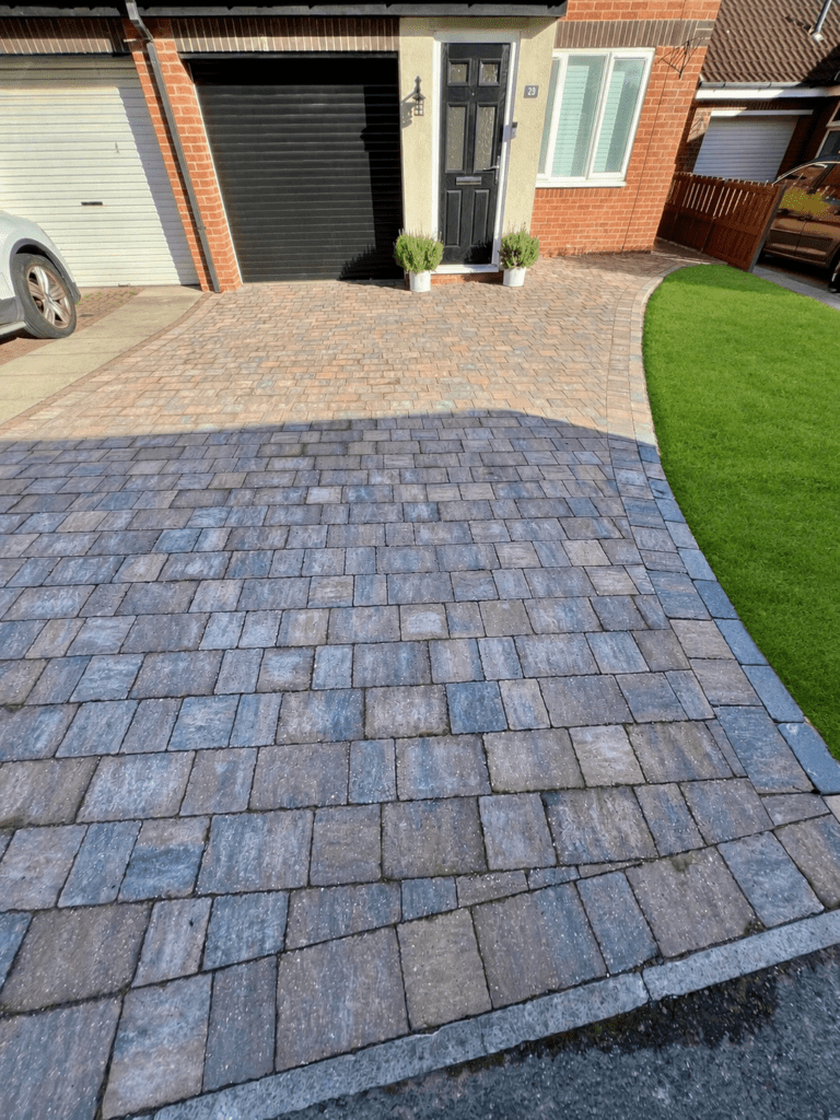 Block paving driveway installation in Fairfield, Stockton-on-Tees by Green Onion Landscaping
